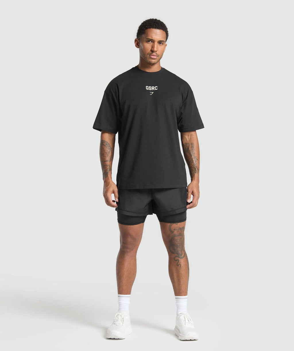GS Run Club Oversized T-Shirt – Black