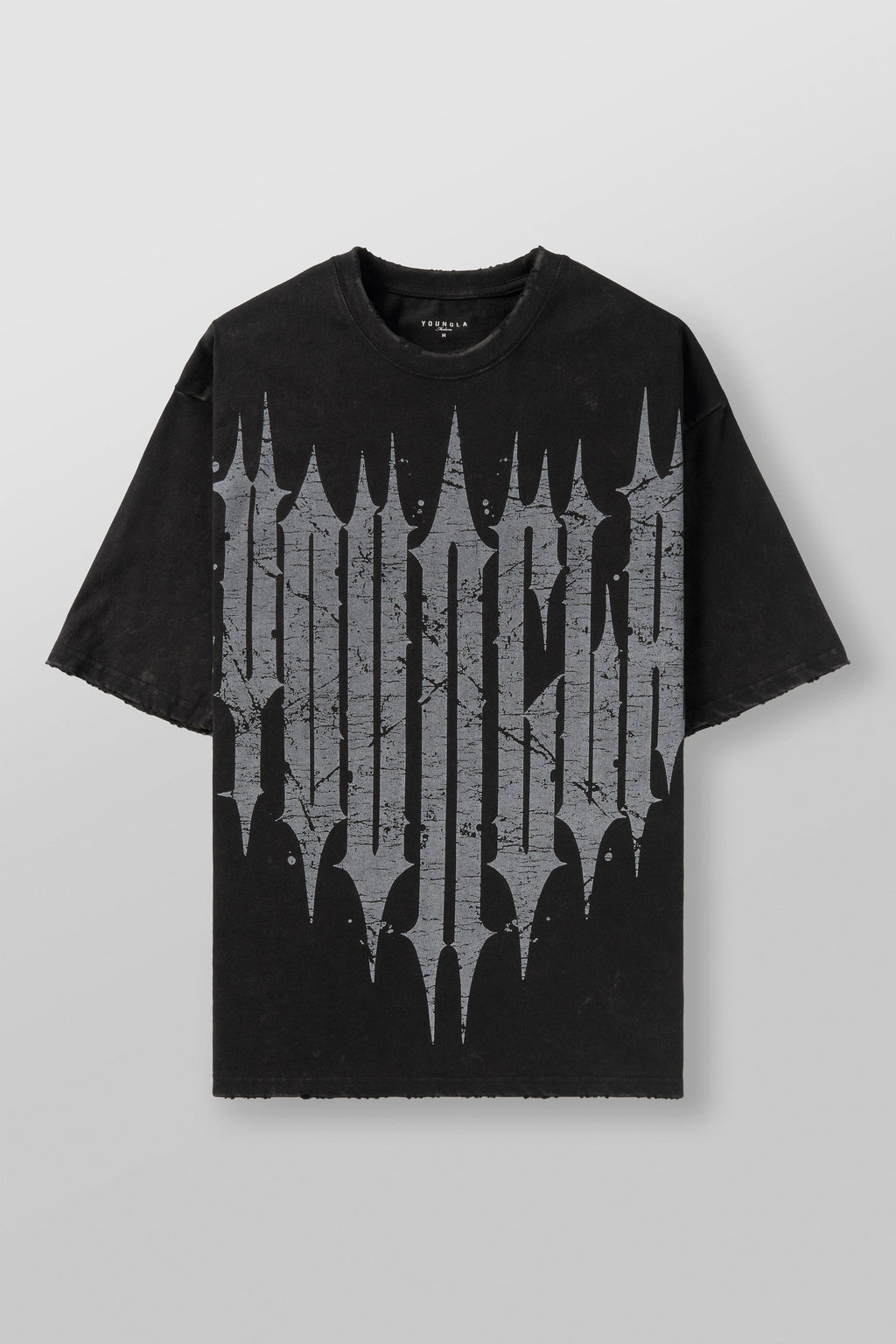 YoungLA Gothic Strike Oversized Graphic T-Shirt – Black