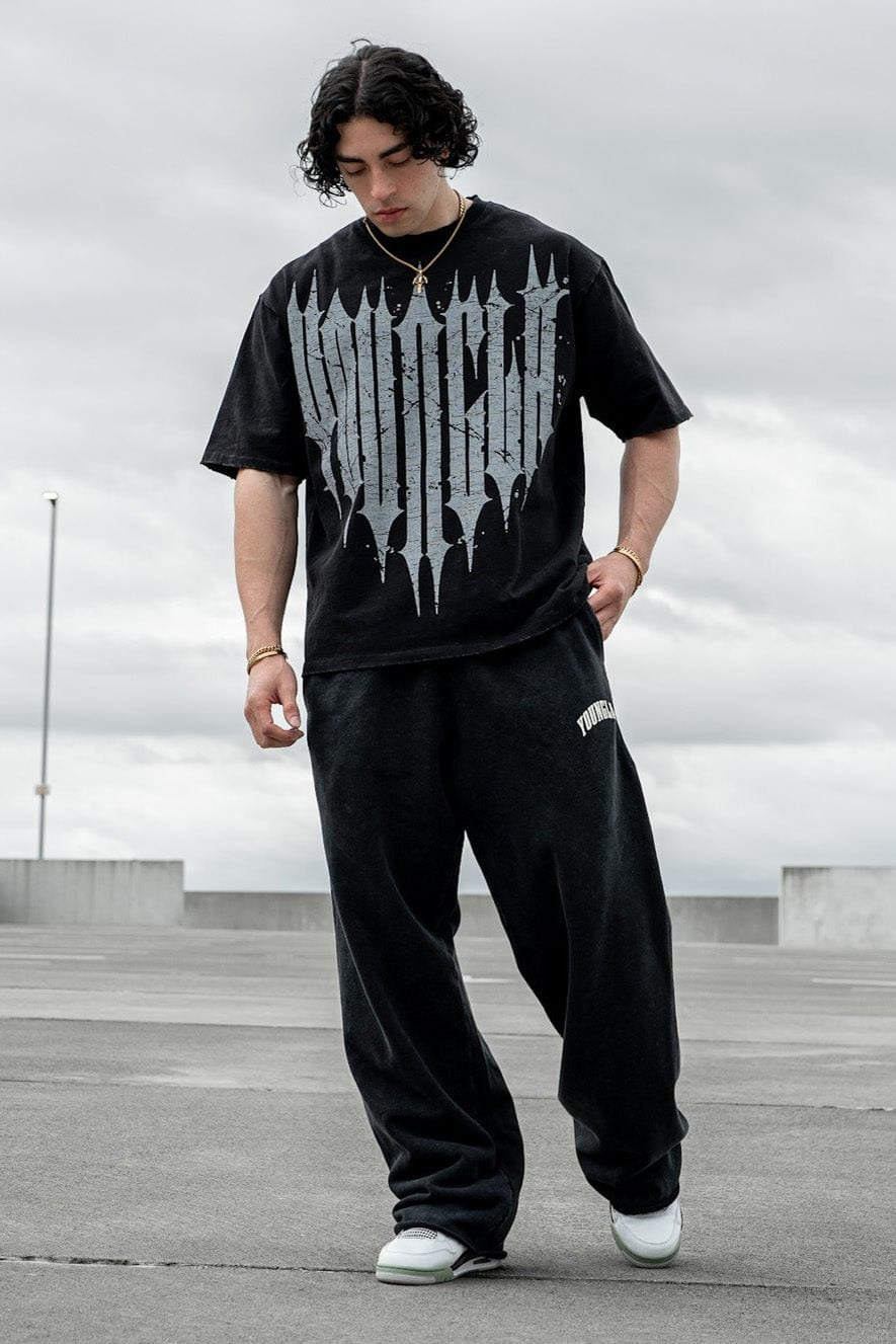 YoungLA Gothic Strike Oversized Graphic T-Shirt – Black