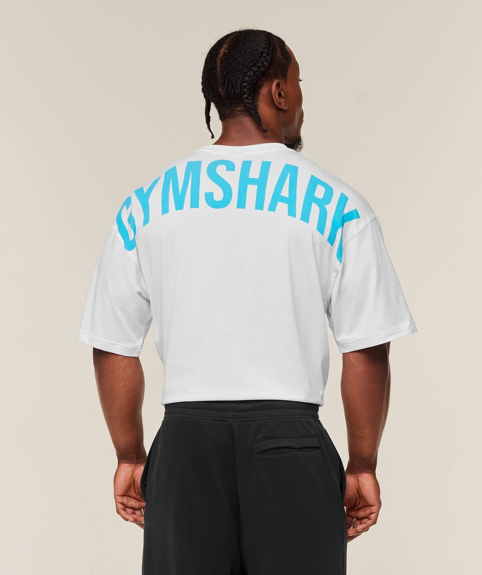 Gshark Power Oversized T-Shirt – White/Blue