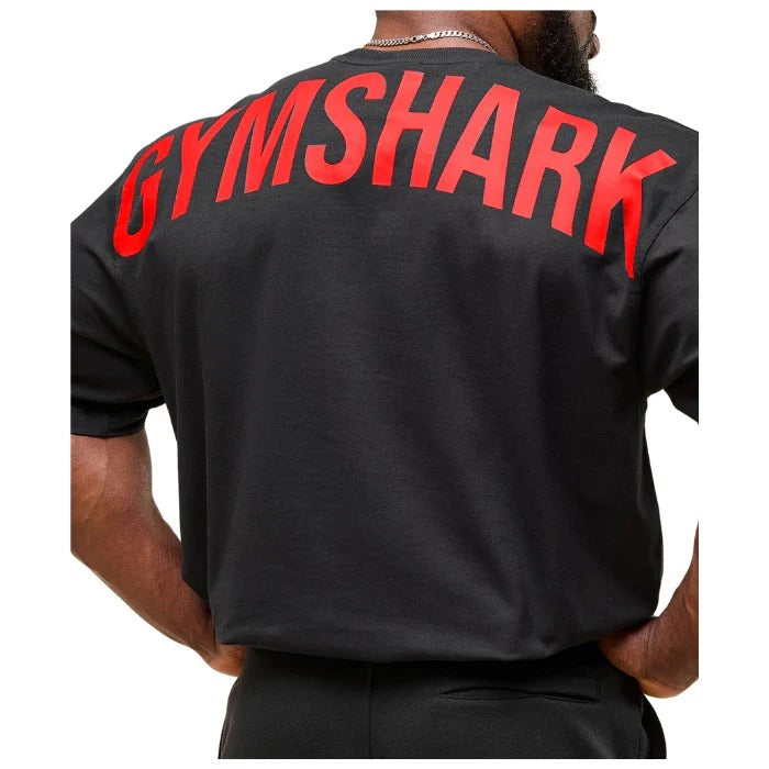 GS Oversized Bold Back Tee – Black/Red