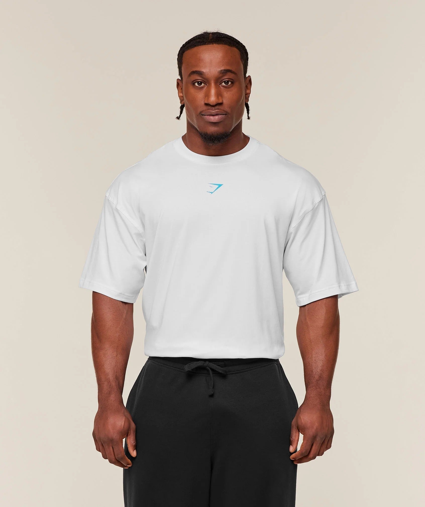 Gshark Power Oversized T-Shirt – White/Blue