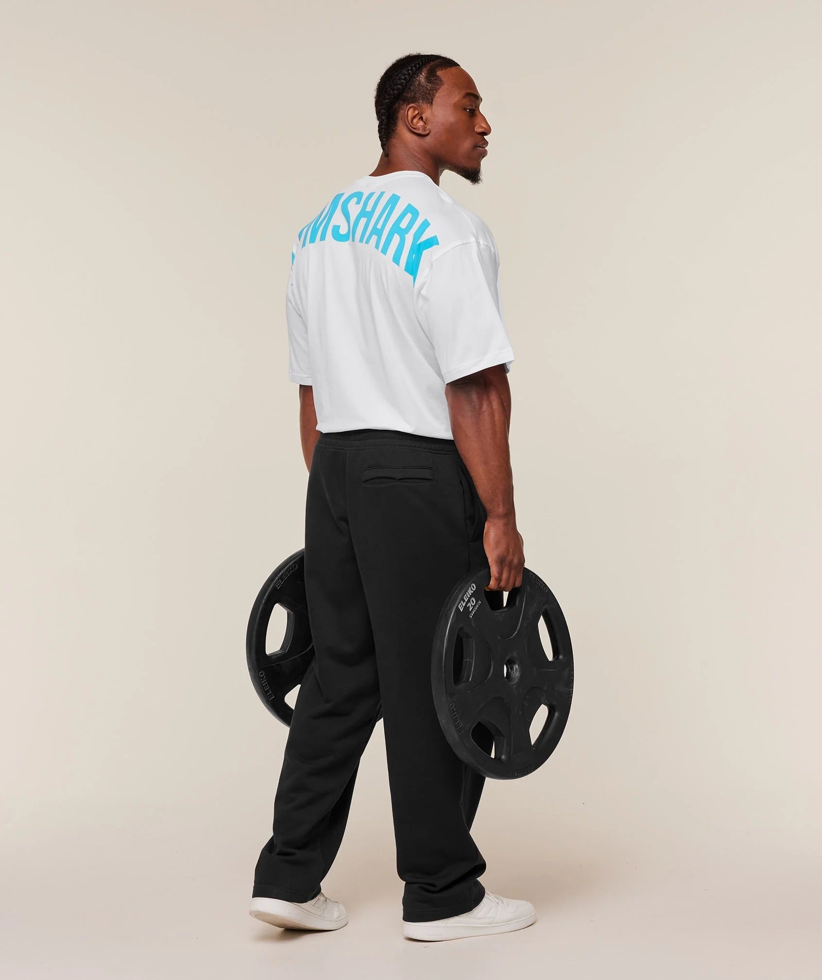 Gshark Power Oversized T-Shirt – White/Blue