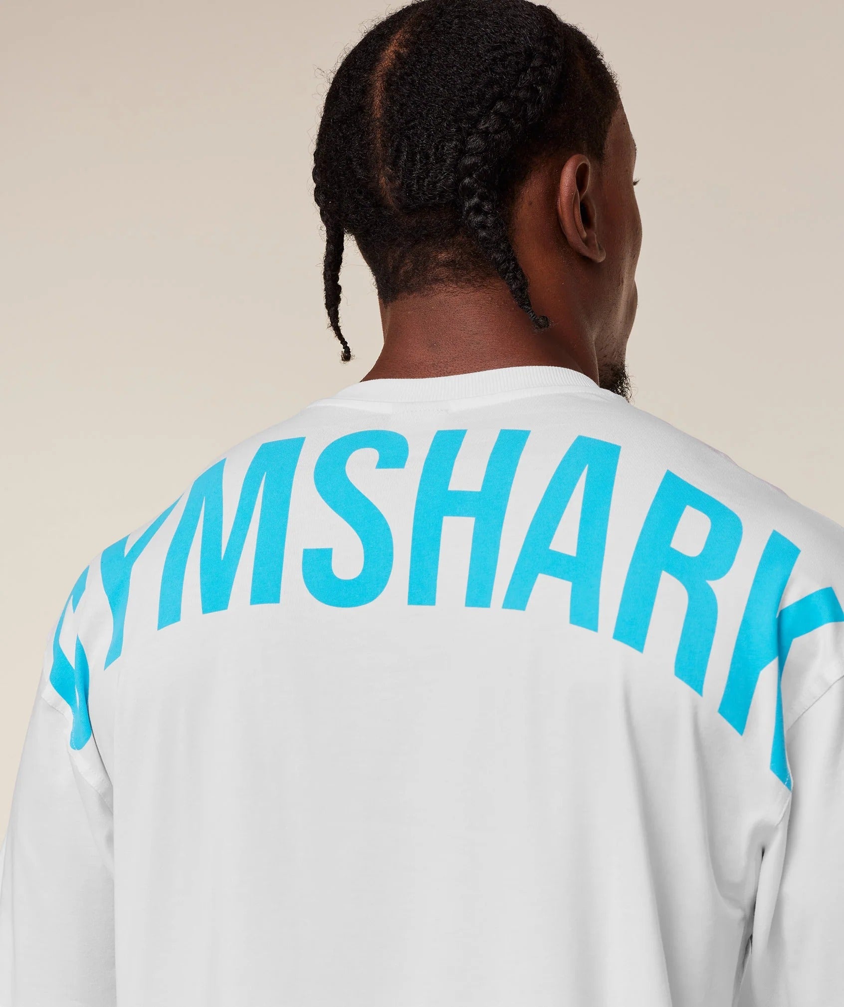Gshark Power Oversized T-Shirt – White/Blue