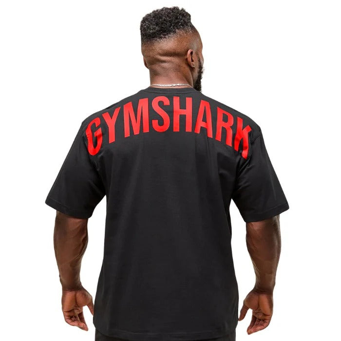 GS Oversized Bold Back Tee – Black/Red