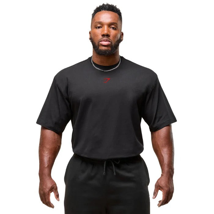 GS Oversized Bold Back Tee – Black/Red