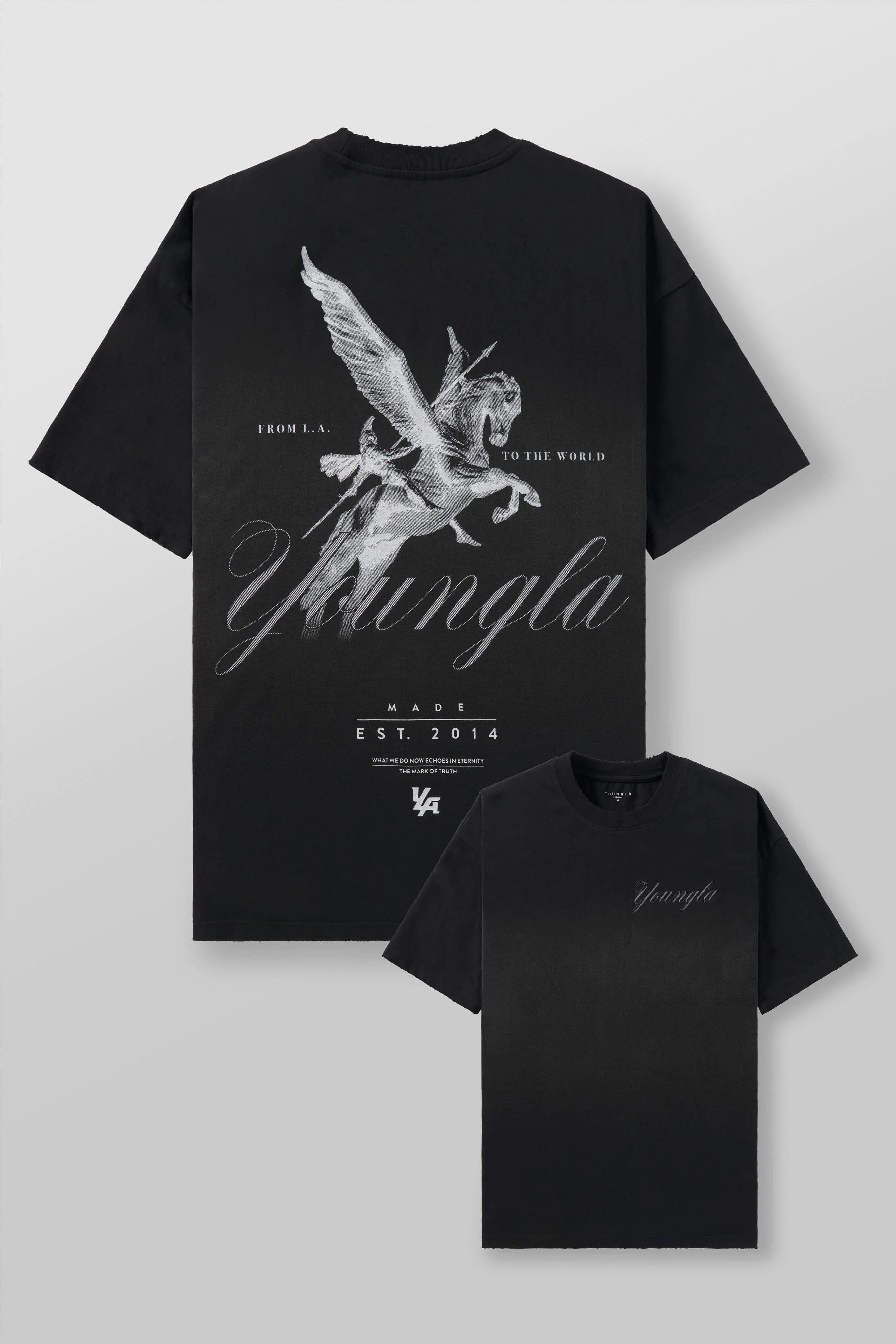 YoungLA Pegasus Heritage Oversized T-Shirt – Black